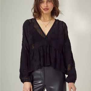 Aritzia Wilfred Peplum Blouse